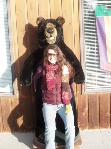 The bear and I had matching mis-matched apparel - so embarrasing